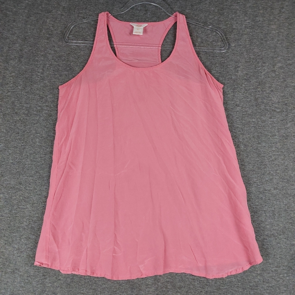 JOE FRESH WOMENS PINK PRETTY 100% SILK RACER BACK SLEEVELESS TANK TOP SIZE SMALL